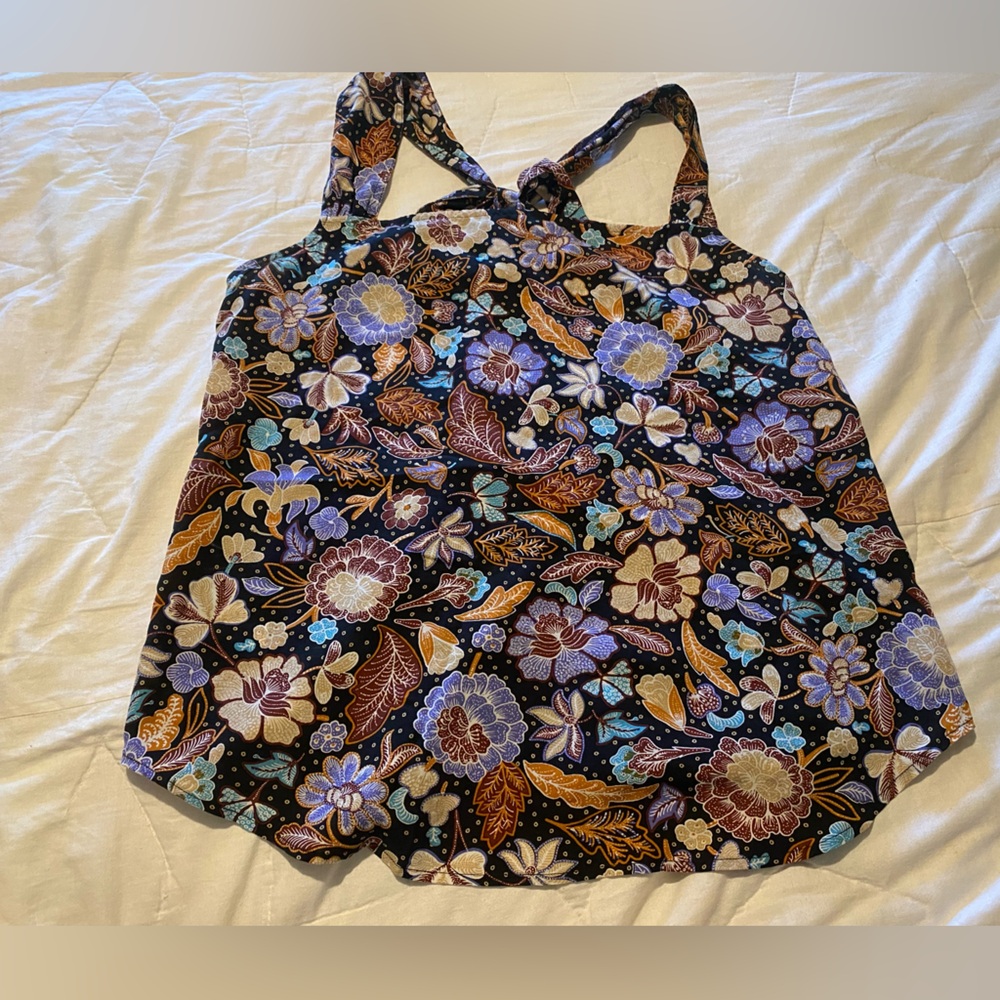 Ann Taylor Boho Floral Sleeveless Top
